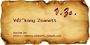 Vékony Zsanett névjegykártya