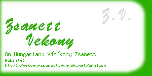zsanett vekony business card